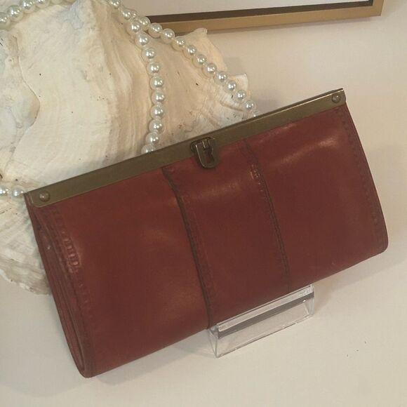 Fossil burgundy red leather Clutch wallet bag New - Picture 4 of 8
